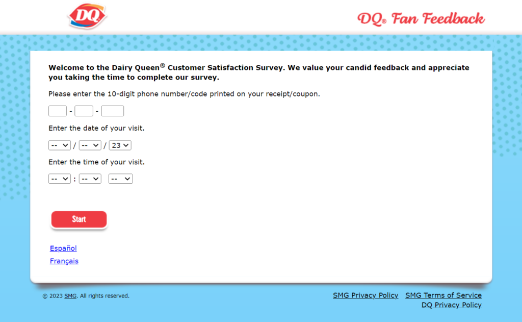 DQFanFeedback.com - Dairy Queen Survey (FREE Dilly Bar)