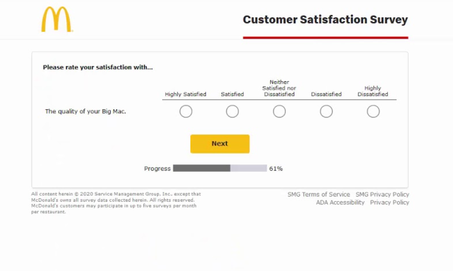 www.mcdvoice.com - McDonald's Customer Satisfaction Survey