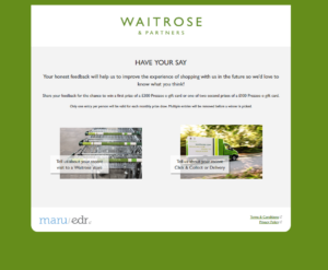 www.waitrosehaveyoursay.com - Win £500 of Waitrose - Waitrose Survey