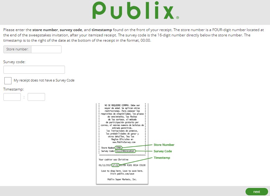 How can I complete a Publix Survey ?