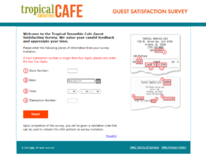 TSCListens.com - Win Save $1.99 Now - Tropical Cafe Survey